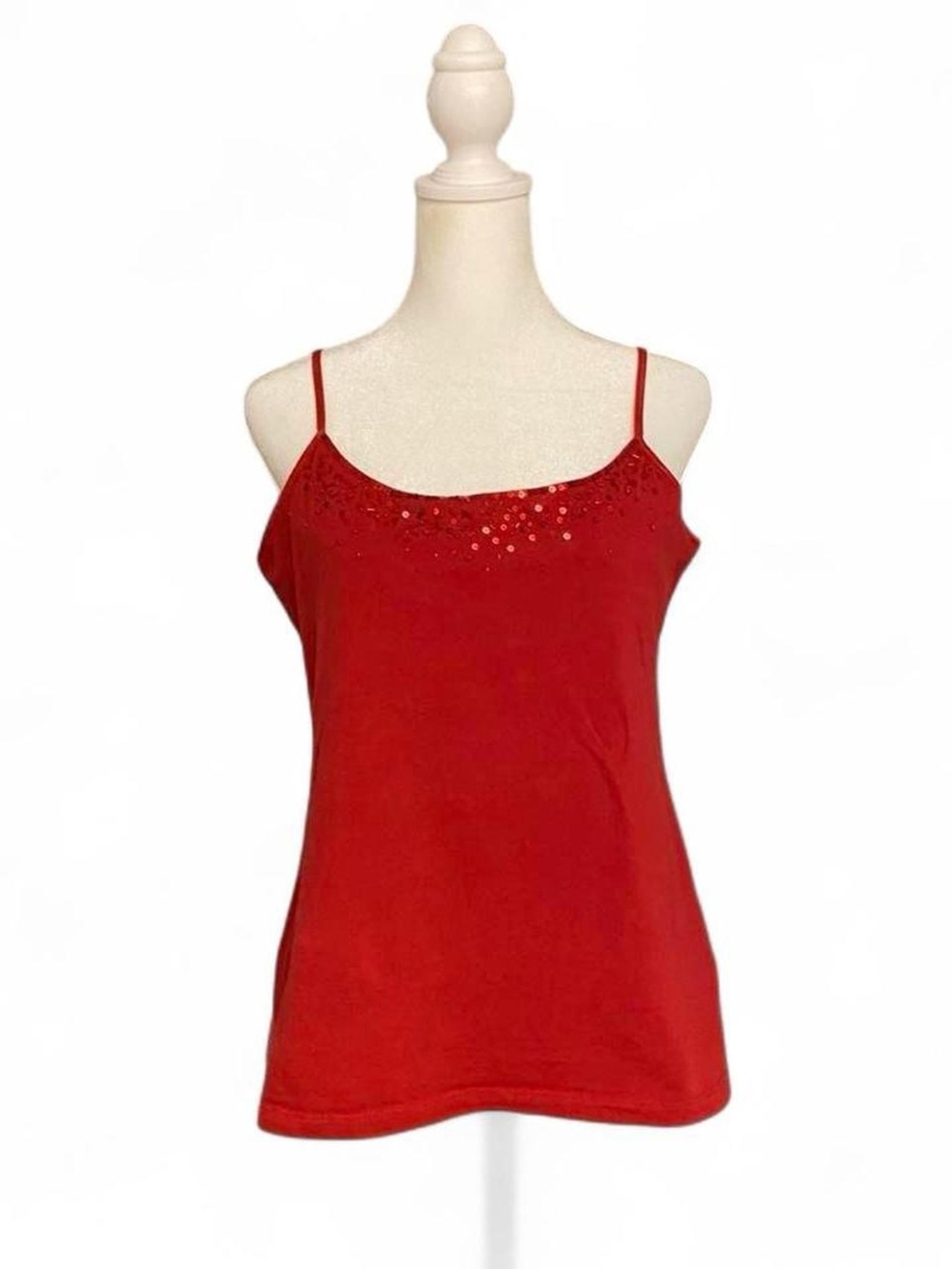 Y2K Apt.9 Red Beaded Tank Top